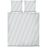 Mette Ditmer Denmark Svijetlo siva/bež posteljina za bračni krevet/za produženi krevet od pamučnog satena 200x220 cm Diagonal – | shoptok.hr