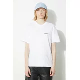 Carhartt WIP Pamučna majica S/S Script Embroidery T-S za žene, boja: bijela, I032293.00AXX