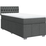  Okvir kreveta s oprugama i madrac tamnosivi 80x200cm od tkanine | shoptok.hr