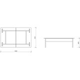 noo.ma Klubska mizica s stekleno mizno ploščo v naravni barvi 86x132 cm Naiko – | Shoptok.si