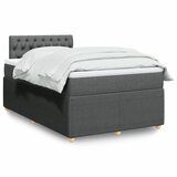 Maison Chic Box spring postelja - Vzmetna postelja z vzmetnico temno siva 120x190 cm blago SL4347, (21902092) | Shoptok.si
