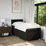  Krevet s oprugama i madracem crni 90x200 cm od tkanine | shoptok.hr