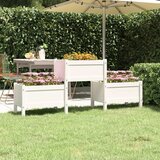 vidaXL Visoka greda bela 178,5x44x75 cm trdna borovina Cene