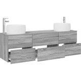  Set namještaja za kupaonicu 3 kom. Siva Sonoma 49,5 x 44,5 x 66 cm | Shoptok.si