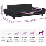  Krevet za pse crni 100 x 54 x 33 cm baršunasti | shoptok.hr