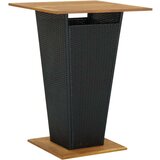  5-dijelni vrtni barski set od poliratana s jastucima crni | shoptok.hr
