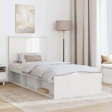  Okvir za krevet Bijelo 100 x 200 cm Čvrsto borovo drvo | shoptok.hr