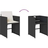  13-dijelni vrtni blagovaonski set s jastucima poliratan crni | shoptok.hr