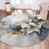 Mila Home Plavi/sivi perivi okrugao tepih ø 150 cm Golden Lilly – | shoptok.hr
