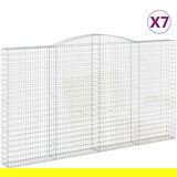  Lučne gabionske košare 7 kom 400x30x220/240cm pocinčano željezo | shoptok.hr