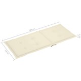  Blazine za vrtne stole 6 kosov krem 120x50x3 cm blago, (20623258) | Shoptok.si
