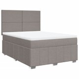 vidaXL Box spring postelja z vzmetnico taupe 140x200 cm blago, (21308345) | Shoptok.si