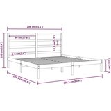  Posteljni okvir iz trdne borovine 200x200 cm, (20646448) | Shoptok.si