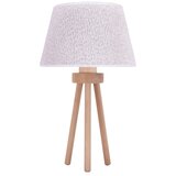  Duolla - Stona lampa BOUCLE 1xE27/15W/230V, prečnik 28 cm, bela/drvo | Eponuda.com