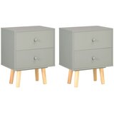 vidaXL Noćni ormarići 2 kom sivi 40 x 30 x 50 cm od masivne borovine Cijene