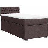  Krevet s oprugama i madracem tamnosmeđi 90 x 200 cm od tkanine | shoptok.hr