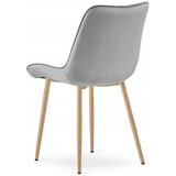  BERA stolica - svijetlosivi baršun / noge od hrasta x 1 | shoptok.hr