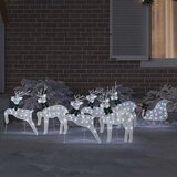  LED Riječni jeleni 7 pcs Bijelo tkanina | shoptok.hr