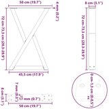  Noge za blagovaonski stol 2 kom antracit 50x(72-73 3) cm čelik | shoptok.hr