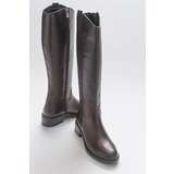 LuviShoes Acro Brown Skin Genuine Leather Women's Boots. cene