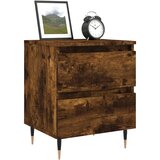  Noćni ormarić boja hrasta 40 x 35 x 50 cm od konstruiranog drva Smeđa | shoptok.hr
