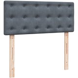 Box spring krevet s madracem tamnosivi 120 x 200 cm baršunasti | shoptok.hr