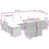 vidaXL 7-dijelni set vrtnih sofa od poliratana s jastucima bež | shoptok.hr