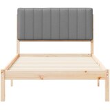  Krevetni okvir s tapiciranim uzglavljem Svijetlo siva Svjetlosiva 205.5 x 105.5 x 84.5 cm | Shoptok.si