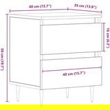  Nočne omarice 2 kosa Staro les 40x35x50 cm Obdelan les | Shoptok.si