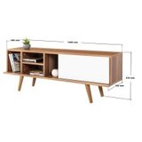 Hanah home TV komoda, krem Slike