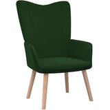  Stolica za opuštanje tamnozelena baršunasta | shoptok.hr