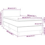  box spring s madracem LED tamnosmeđi 80 x 200 cm tkanina | shoptok.hr
