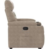 vidaXL Naslanjač s funkcijo vstajanja taupe blago iz mikrovlaken | Shoptok.si