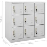  Ormarići s ključem 5 kom svjetlosivi 90 x 45 x 92,5 cm čelični | shoptok.hr