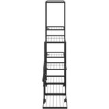  Stalak za cvijeće s kotačima 94 5 x 25 x 92 5 cm crni metalni | shoptok.hr