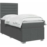  Boxspring krevet s madracem Tamnosiva 90 x 200 cm Tkanina - Tamnosiva 90 x 200 cm Dizajn linija | shoptok.hr