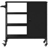  Kuhinjska kolica crna 87,5x38,5x84,5 cm od konstruiranog drva | Eponuda.ba