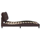  Posteljni okvir z LED lučkami temno rjav 160x200 cm tkanina, (21095195) | Shoptok.si