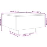  Stolić za kavu bijeli 55 x 55x 31 cm od konstruiranog drva | shoptok.hr