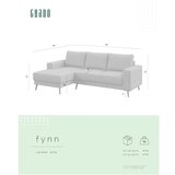 Ghado Temno zelena kotna sedežna garnitura (levi kot/z ležalnikom) Fynn – | Shoptok.si