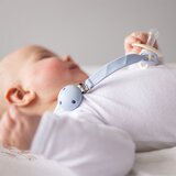 BabyOno Silikonski povodec za dudo s ščipalko, moder | Shoptok.si