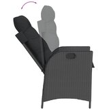 9-dijelni vrtni blagovaonski set s jastucima crni od poliratana Crna 200 x 100 x 74 cm | shoptok.hr