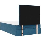 vidaXL Okvir za krevet s madracima tamnoplavi 120x190 cm baršunasti | shoptok.hr