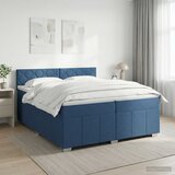  Boxspring krevet s madracem Plava 200 x 200 cm Tkanina | shoptok.hr