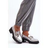 Boto Women's Leather Half-Boots On Massive Heel Silver Lemmitty | Shoptok.si