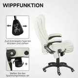  Ergonomska uredska stolica s funkcijom masaže 68 x 72 x 110–120 cm krem ​​bijela | shoptok.hr