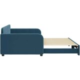  Dnevni krevet na razvlačenje plavi 100 x 200 cm baršunasti | shoptok.hr
