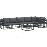  Sjedeća garnitura za vrt 7 pcs Crna 70 x 70 x 32 cm Aluminij | shoptok.hr