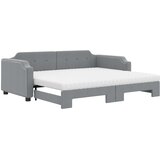  Dnevni krevet na razvlačenje svjetlosivi 80 x 200 cm od tkanine | shoptok.hr