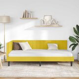  Kutni okvir kreveta s uzglavljem Žuta 100 cm x 200 cm Baršun | shoptok.hr